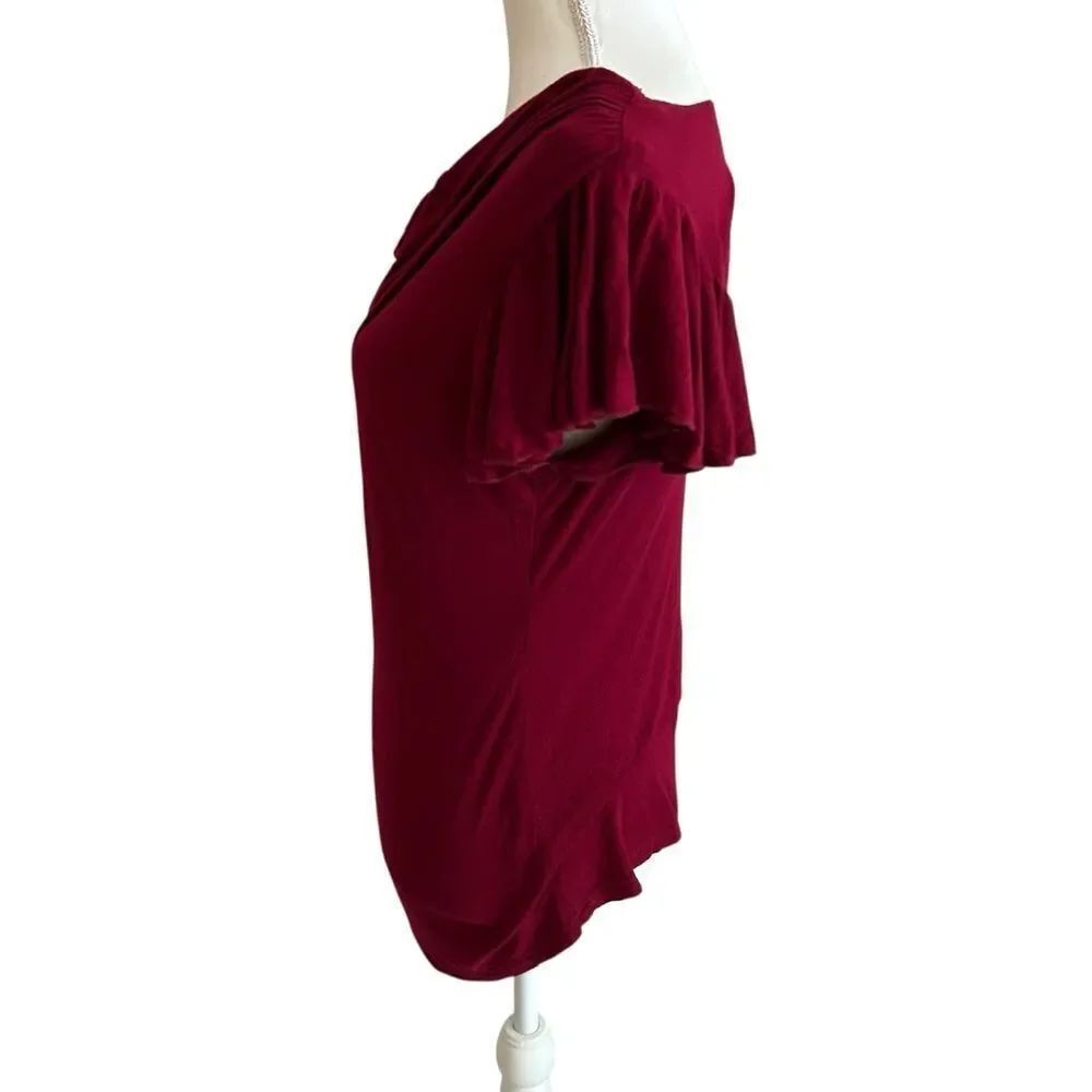 Wrapper Red Bodycon Top Size Large - Picture 2 of 4